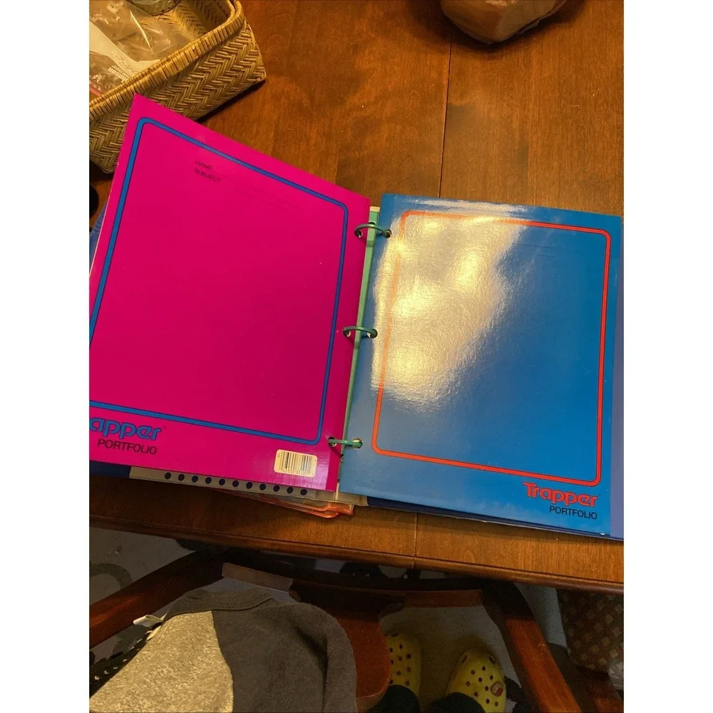 Trapper Keeper vintage 2 1991 & 1989 Panda Tropical  4 Folders 2 Pads Paper